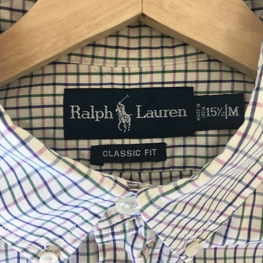 White grid Ralph Lauren button down - Picture 4 of 5